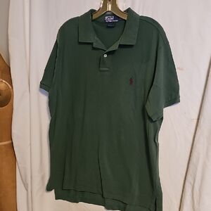 Polo by Ralph Lauren Men's Green Shirt. Size XL Custom Fit.